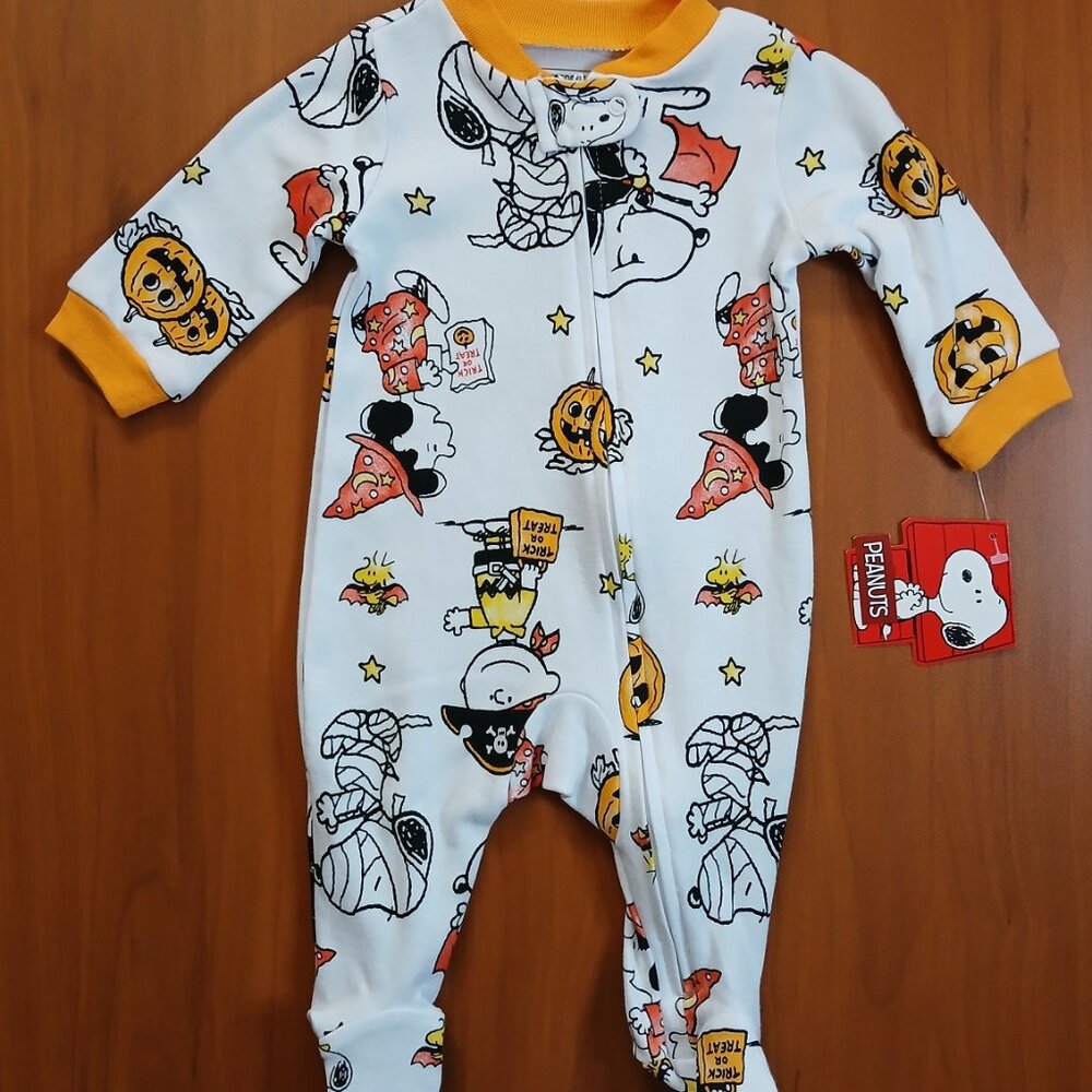 Peanuts Character Halloween Footed Sleeper - 0/3M